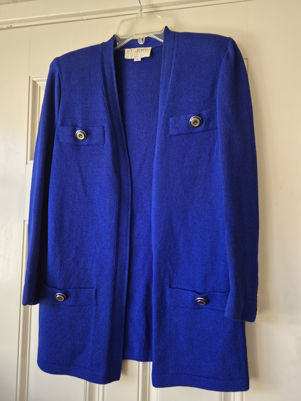 St. John Collection Royal Blue Knit Jacket P